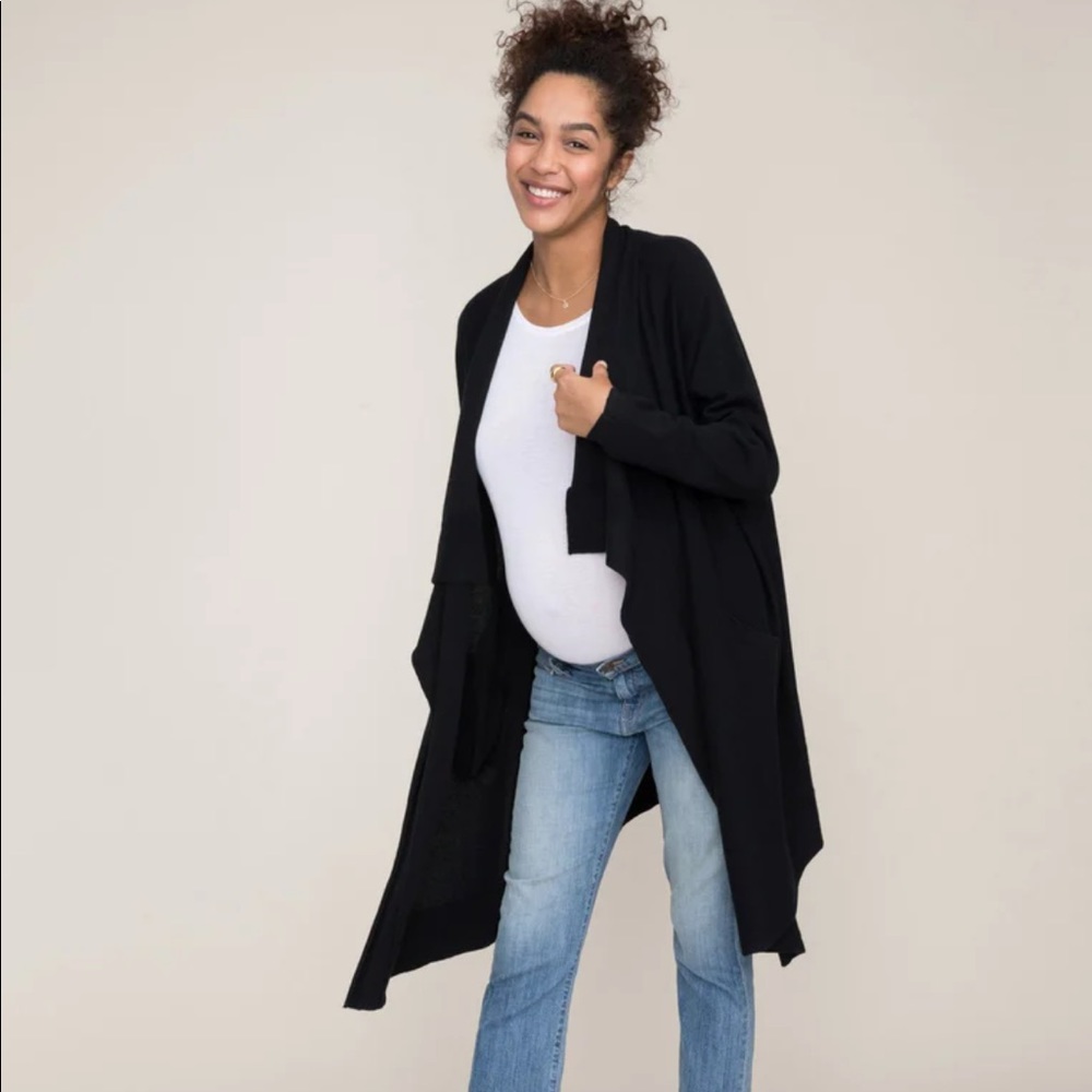 Hatch Cashmere Airplane Cardigan O/S Black